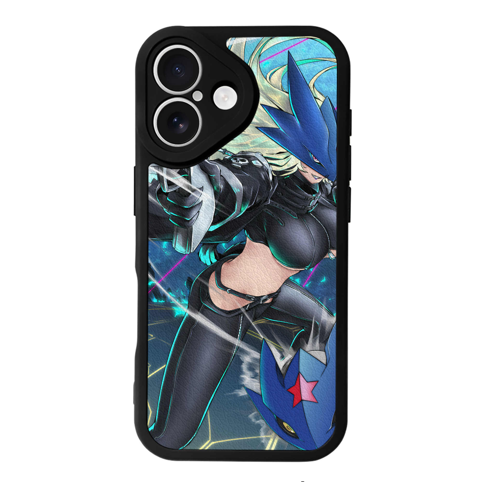 （画像用） Digimon デジタルモンスター/デジモン 【iPhone 16シリーズ対応】シリコンスマホケース（レザー調） 材質：シリコン
